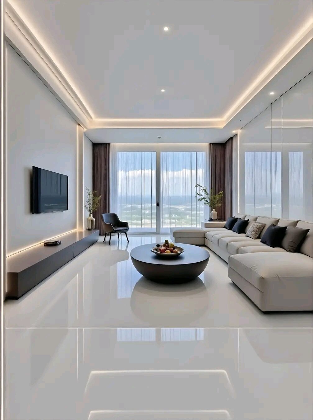 Completed interior photographed on site by Alisha Interior & Construction