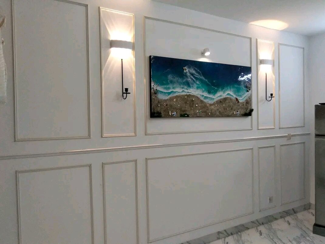 Completed interior space with clean lines and natural light